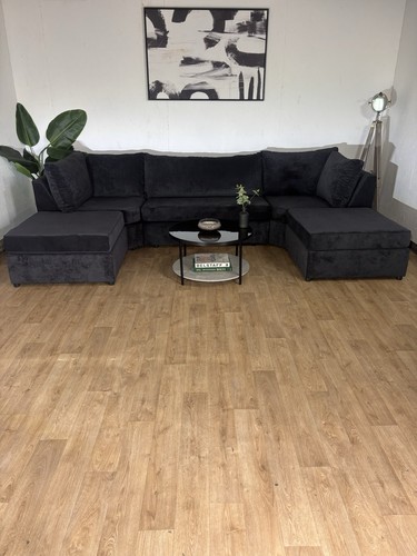 Large black shape sofa - black,