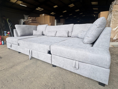 Grey fabric shape - grey, u