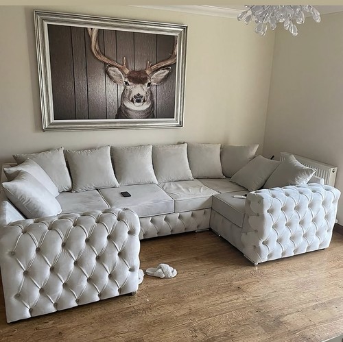 Aston shape sofa cream - u,